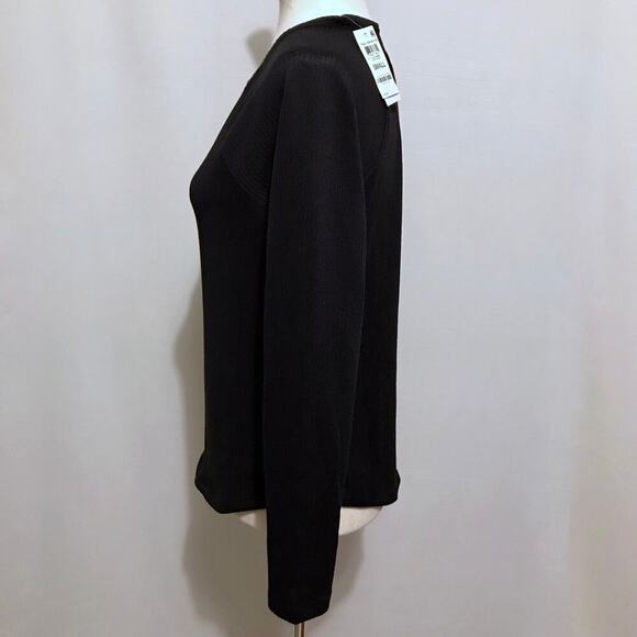 Jenni NWT Black Long Sleeves Sleepwear Top Women S - Picture 5 of 9